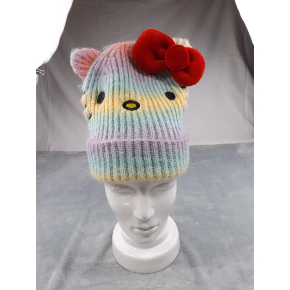 Hello Kitty Beanie/Hat‎ by Sanrio One Size Pastel/Multi Color Fleece Lined